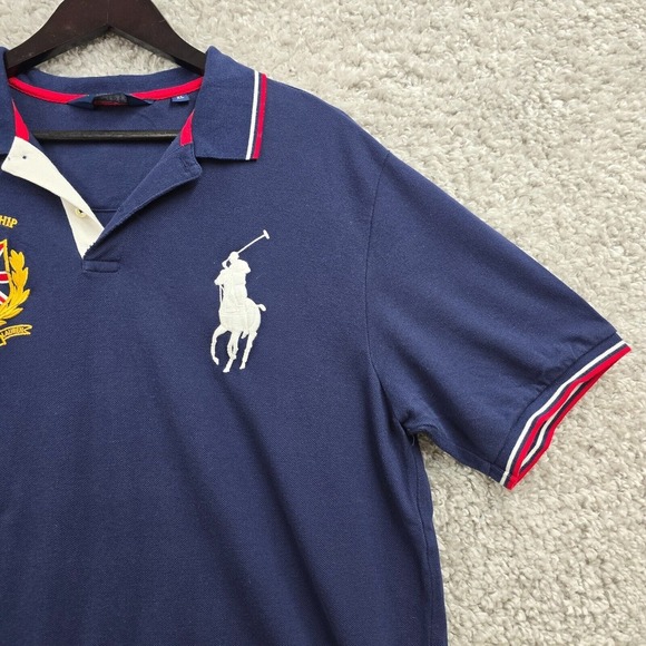 Polo Golf Ralph Lauren Shirt Mens XL Blue Pro Fit The Open 2012 Short Sleeve - Picture 3 of 13